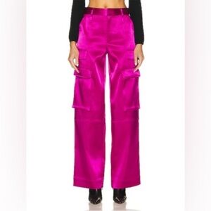 Frame Denim Magenta Wide Leg Pants